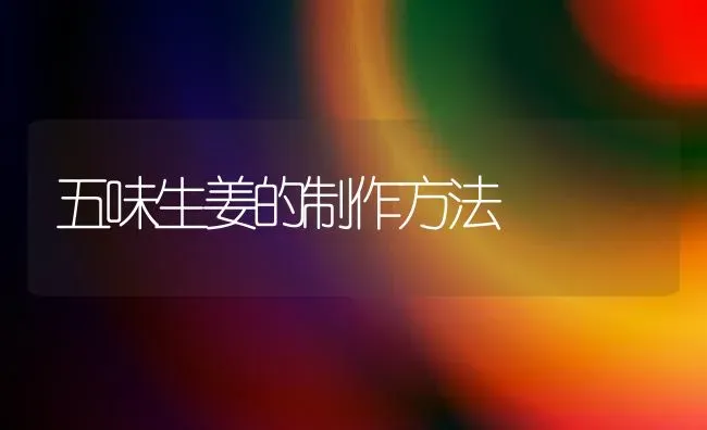 五味生姜的制作方法 | 养殖知识