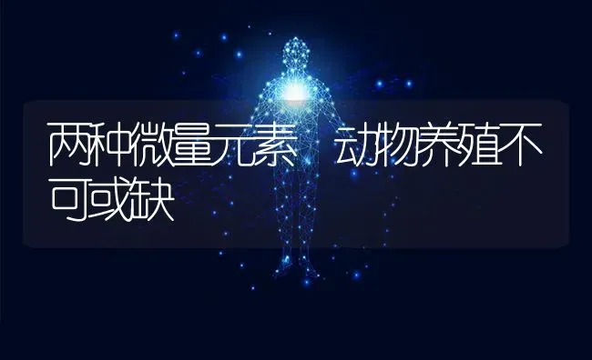 两种微量元素 动物养殖不可或缺 | 养殖技术大全