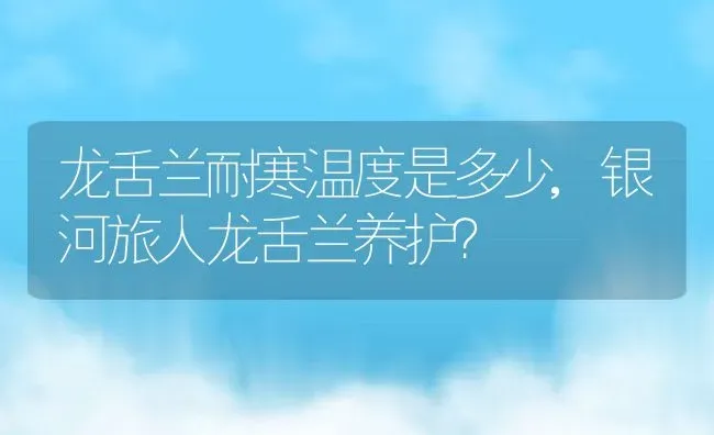 龙舌兰耐寒温度是多少,银河旅人龙舌兰养护？ | 养殖科普