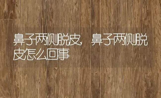 鼻子两侧脱皮,鼻子两侧脱皮怎么回事 | 养殖科普