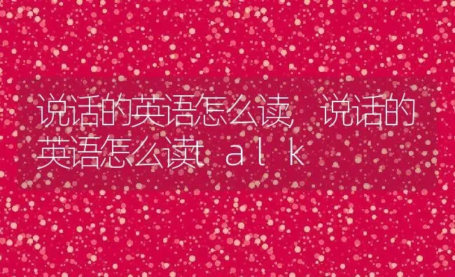 说话的英语怎么读,说话的英语怎么读talk | 养殖科普