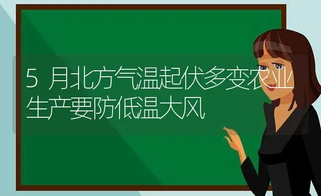 5月北方气温起伏多变农业生产要防低温大风 | 养殖知识