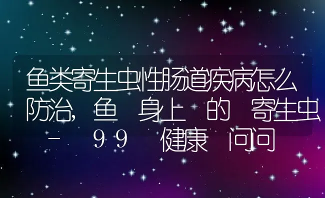 鱼类寄生虫性肠道疾病怎么防治,鱼 身上 的 寄生虫 - 99 健康 问问 | 养殖学堂