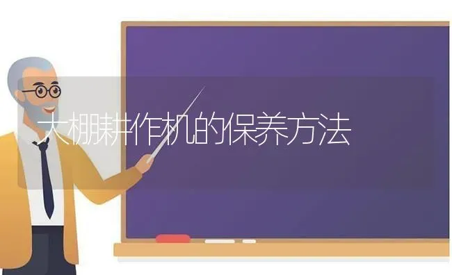 大棚耕作机的保养方法 | 养殖知识