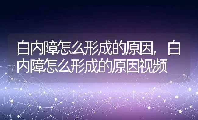 白内障怎么形成的原因,白内障怎么形成的原因视频 | 养殖资料