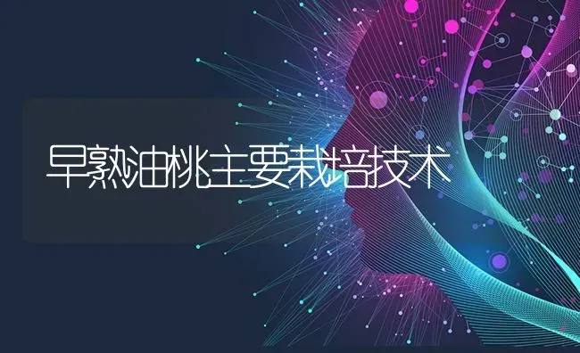 早熟油桃主要栽培技术 | 养殖技术大全