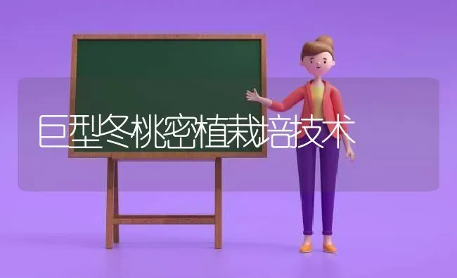 巨型冬桃密植栽培技术 | 养殖技术大全