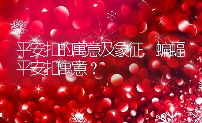 平安扣的寓意及象征,蝙蝠平安扣寓意？ | 养殖科普