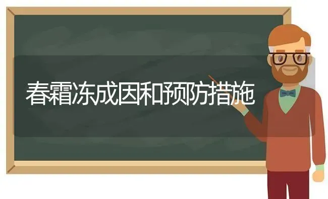 春霜冻成因和预防措施 | 养殖技术大全