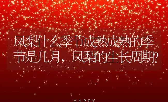 凤梨什么季节成熟成熟的季节是几月,凤梨的生长周期？ | 养殖科普