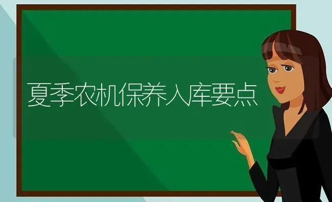 夏季农机保养入库要点 | 养殖技术大全