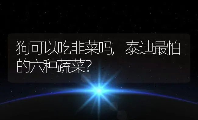 狗可以吃韭菜吗,泰迪最怕的六种蔬菜？ | 养殖科普