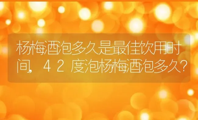 杨梅酒泡多久是最佳饮用时间,42度泡杨梅酒泡多久？ | 养殖科普