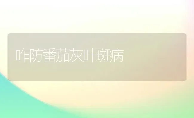 咋防番茄灰叶斑病 | 养殖知识