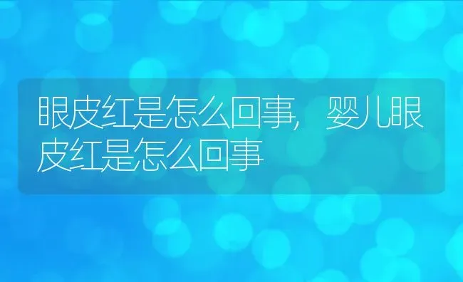 眼皮红是怎么回事,婴儿眼皮红是怎么回事 | 养殖科普