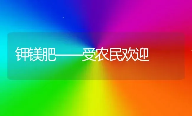 钾镁肥——受农民欢迎 | 养殖技术大全