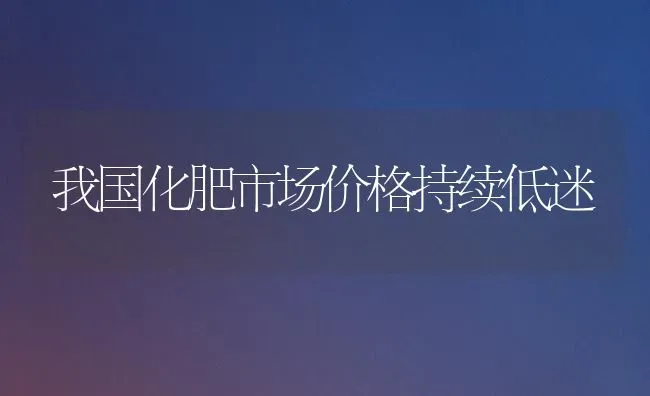 我国化肥市场价格持续低迷 | 养殖技术大全