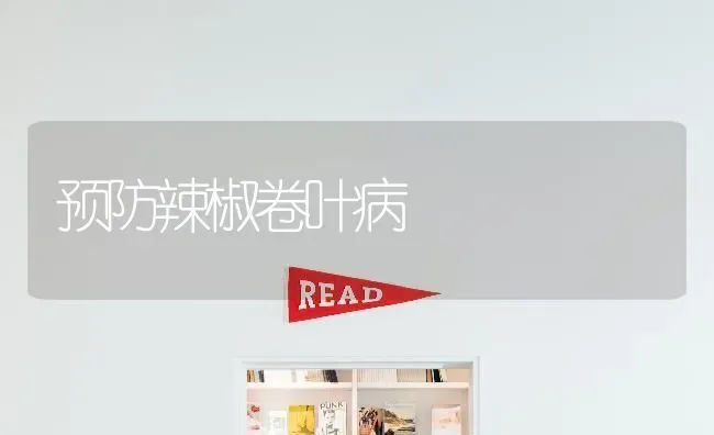 预防辣椒卷叶病 | 养殖知识