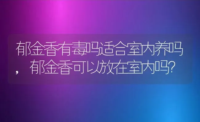 郁金香有毒吗适合室内养吗,郁金香可以放在室内吗？ | 养殖科普