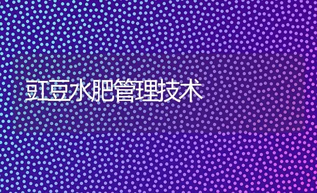 豇豆水肥管理技术 | 养殖知识