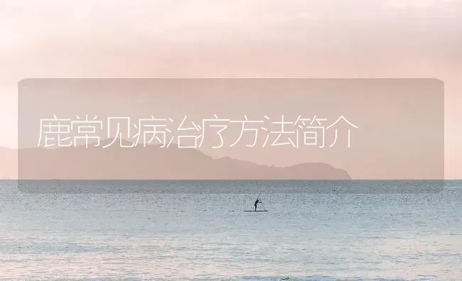 鹿常见病治疗方法简介 | 养殖知识