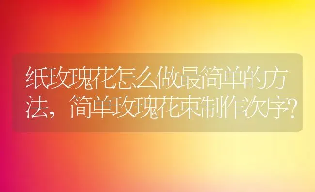 纸玫瑰花怎么做最简单的方法,简单玫瑰花束制作次序？ | 养殖学堂