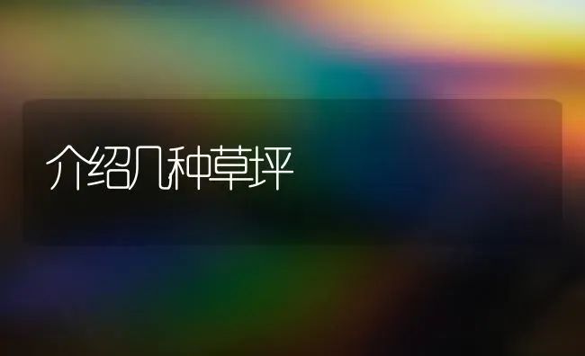 介绍几种草坪 | 养殖技术大全