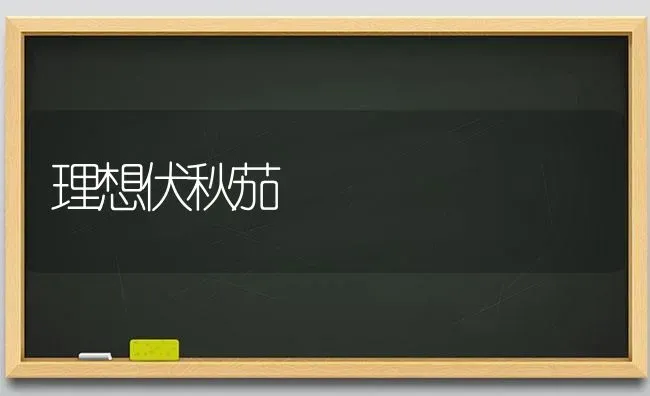 理想伏秋茄 | 养殖技术大全