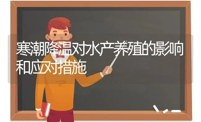 寒潮降温对水产养殖的影响和应对措施 | 养殖技术大全