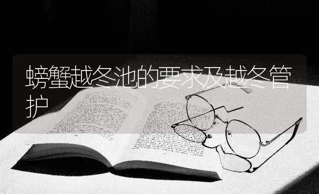 螃蟹越冬池的要求及越冬管护 | 养殖知识