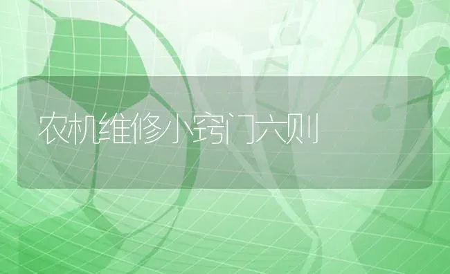 农机维修小窍门六则 | 养殖技术大全