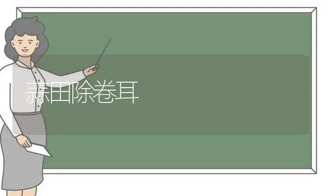 蒜田除卷耳 | 养殖技术大全