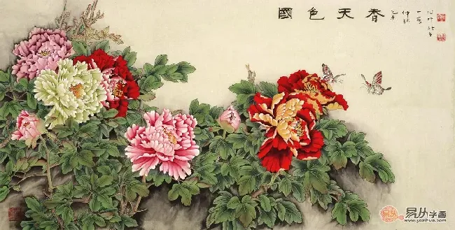 牡丹画挂在客厅什么位置最好,牡丹花跟竹子的山水画放在客厅什么位置好？