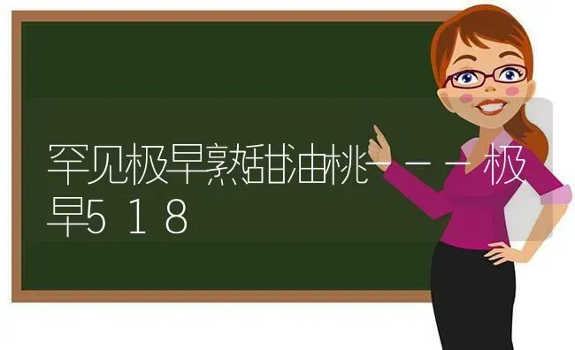 罕见极早熟甜油桃---极早518 | 养殖技术大全