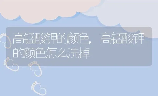 高锰酸钾的颜色,高锰酸钾的颜色怎么洗掉 | 养殖资料