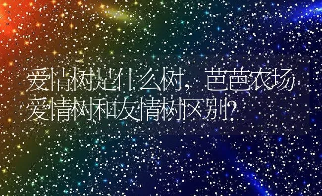 爱情树是什么树,芭芭农场爱情树和友情树区别？ | 养殖科普