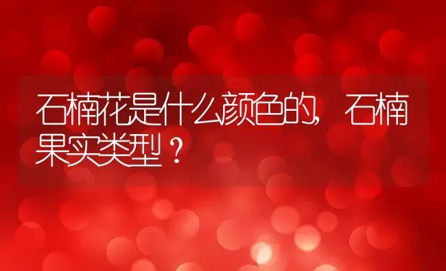 石楠花是什么颜色的,石楠果实类型？ | 养殖科普