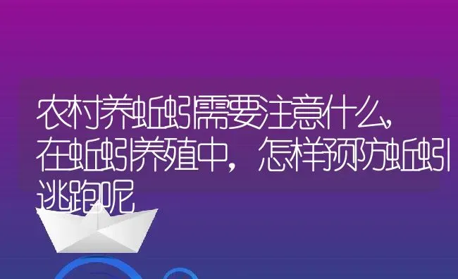 农村养蚯蚓需要注意什么,在蚯蚓养殖中，怎样预防蚯蚓逃跑呢 | 养殖学堂