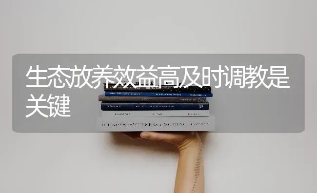 生态放养效益高及时调教是关键 | 养殖技术大全
