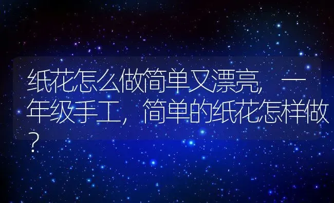 纸花怎么做简单又漂亮,一年级手工，简单的纸花怎样做？ | 养殖学堂