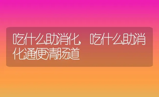吃什么助消化,吃什么助消化通便清肠道 | 养殖科普
