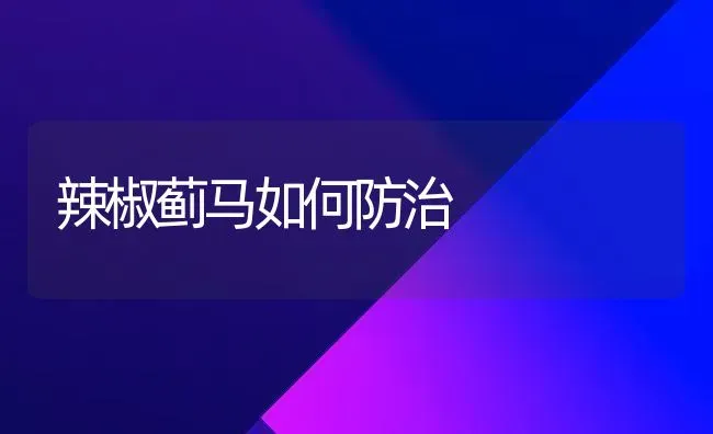 辣椒蓟马如何防治 | 养殖技术大全