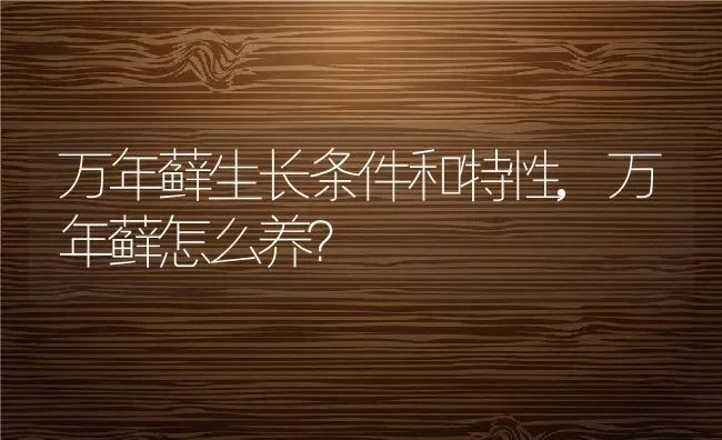 万年藓生长条件和特性,万年藓怎么养？ | 养殖科普
