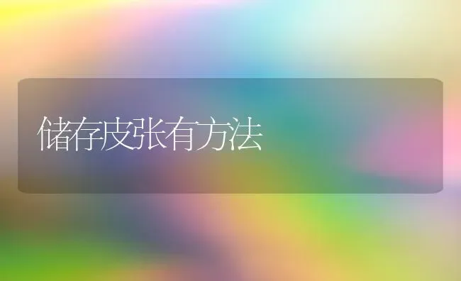 储存皮张有方法 | 养殖技术大全