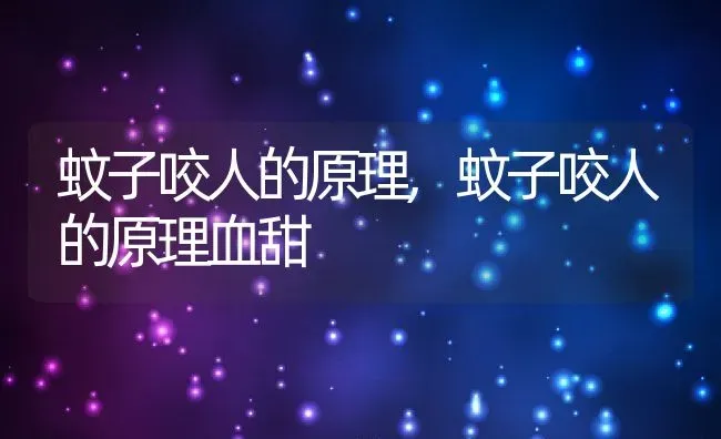 蚊子咬人的原理,蚊子咬人的原理血甜 | 养殖科普