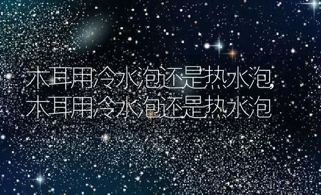 木耳用冷水泡还是热水泡,木耳用冷水泡还是热水泡 | 养殖科普