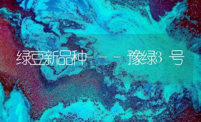 绿豆新品种---豫绿3号 | 养殖技术大全