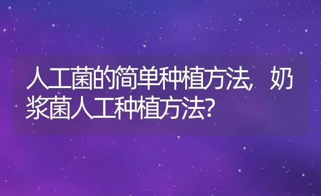 人工菌的简单种植方法,奶浆菌人工种植方法？ | 养殖科普