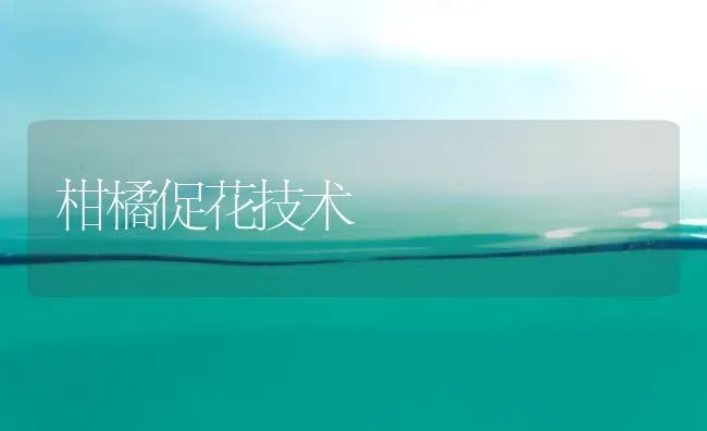 柑橘促花技术 | 养殖技术大全