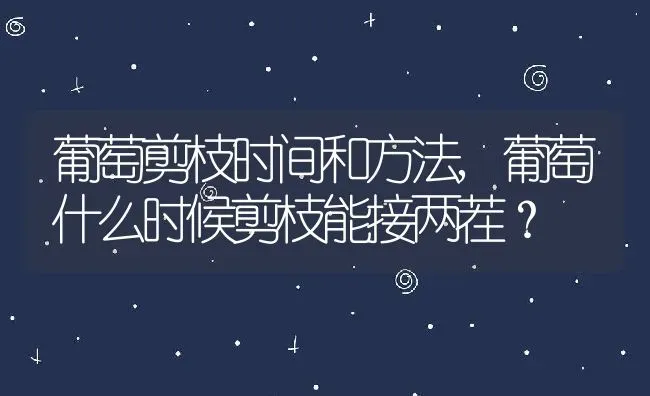 葡萄剪枝时间和方法,葡萄什么时候剪枝能接两茬？ | 养殖学堂